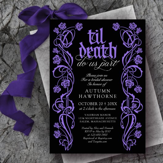 Gothic Tot de Dood Bruiloftsfeest Kaart