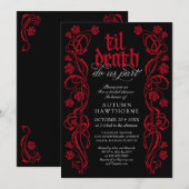 Gothic Tot de Dood Bruiloftsfeest Kaart (Voorkant / Achterkant)