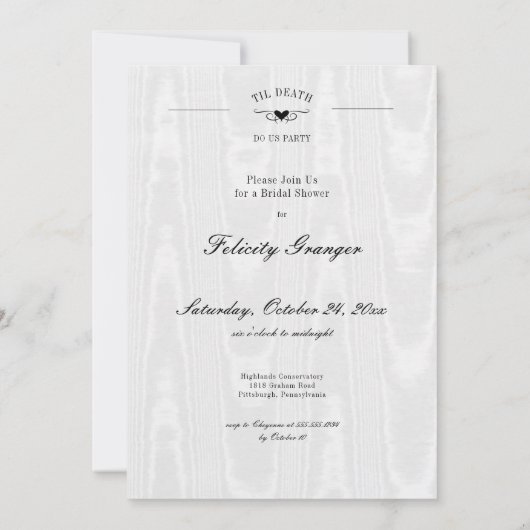 Gothic tot de dood Do US Party Skeleton Vrijgezell Kaart (Achterkant)