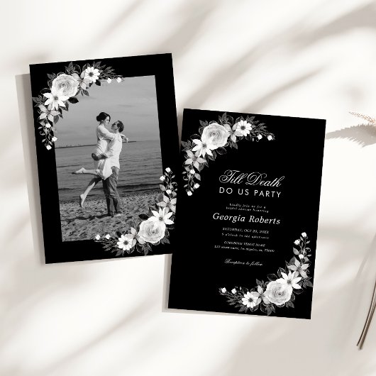 Gothic Tot De Dood Doen Ons Feest Bloemen Vrijgeze Kaart