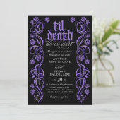 Gothic Tot de Dood Huwelijk Kaart (Staand voorkant)