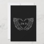 Gothic tot de dood trouwkaart kaart (Achterkant)