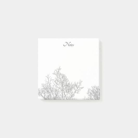 Gothic Tree Black and White Post-it® Notes (Voorkant)