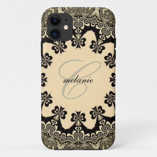  Gothic Tribal Lace Monogram iPhone 5 Case-Mate iPhone Case (Achterkant)