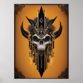 Gothic Tribal Skull Poster (Voorkant)