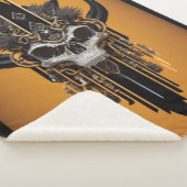 Gothic Tribal Skull Sherpa Blanket Sherpa Deken (3/4)