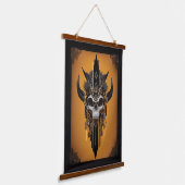 Gothic Tribal Skull Wall Tapestry Hangend Wandkleed (Gebogen)