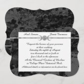 Gothic Triple Moon Floral Wedding Handfasting Ste Kaart (Voorkant / Achterkant)