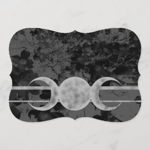 Gothic Triple Moon Floral Wedding Handfasting Ste Kaart