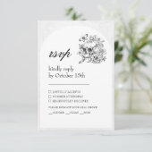 Gothic Trouw Schedel Tot de Dood Ons Scheidt RSVP (Staand voorkant)