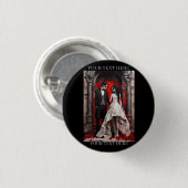 Gothic Trouwpaar Verlaat de kerk Ronde Button 3,2 Cm (Voorkant /achterkant)