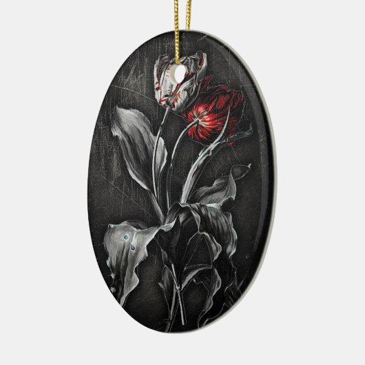 Gothic Tulips Keramisch Ornament (Links)