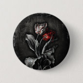 Gothic Tulips Ronde Button 5,7 Cm (Voorkant)