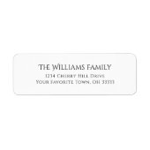 Gothic Typography Naam van de familie Retour Adres Etiket (Voorkant)