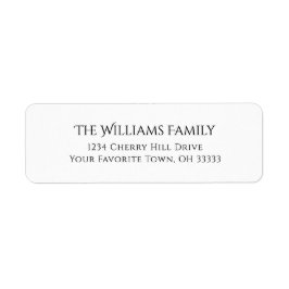 Gothic Typography Naam van de familie Retour Adres Etiket