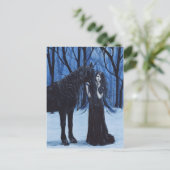 Gothic Unicorn en Fairy Briefkaart (Staand voorkant)