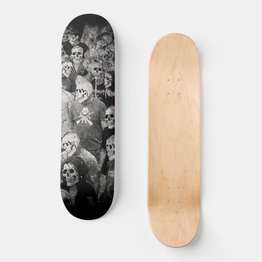 Gothic Urban Night Skull Crowd Persoonlijk Skateboard (Voorkant)