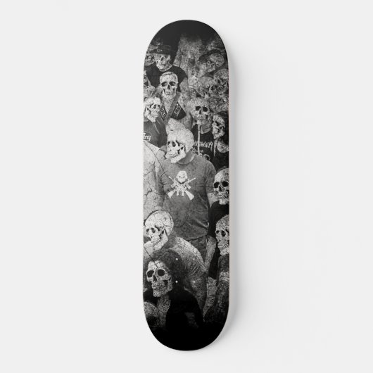 Gothic Urban Night Skull Crowd Persoonlijk Skateboard (Voorkant)
