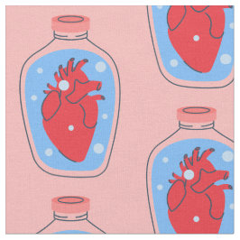 Gothic valentijn macaber roze mensenharten stof