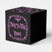 Gothic Valentijn sleutel tot mijn hart PInk Bedankdoosjes (Achterkant)