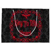 Gothic Valentijn sleutel tot mijn hart rood Groot Cadeauzakje (Achterkant)