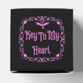 Gothic Valentijn sleutel tot mijn hart roze Bedankdoosjes (Bovenkant)