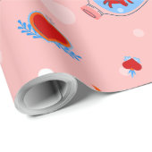 gothic valentijnen roze heilig menselijk hart cadeaupapier (Rol Hoek)