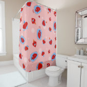 gothic valentijnen roze heilig menselijk hart douchegordijn (In situ)