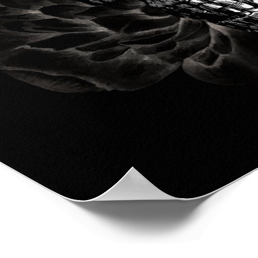 Gothic Valentijns Skull Fles Poster (Hoek)