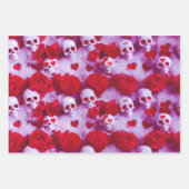 Gothic Valentijnsdag Verpakking papier met schedel Inpakpapier Vel (Voorkant 3)