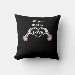 Gothic Valentijnse Classic - Skelet Handen Hart Kussen