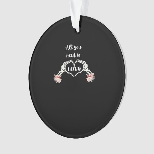 Gothic Valentijnse Classic - Skelet Handen Hart Ornament (voorkant)