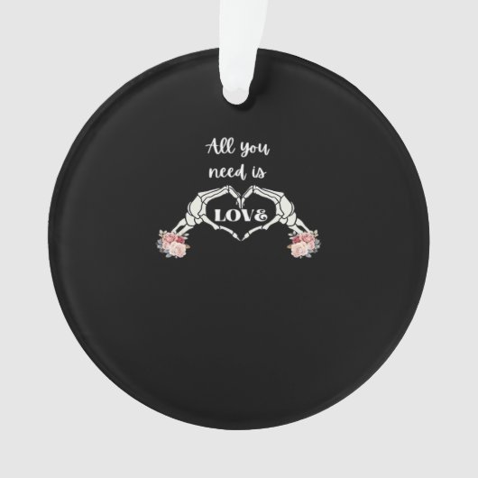 Gothic Valentijnse Classic - Skelet Handen Hart Ornament (voorkant)