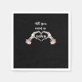 Gothic Valentijnse Classic - Skelet Handen Hart Servet (Voorkant)