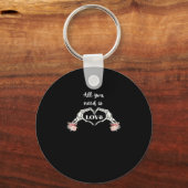 Gothic Valentijnse Classic - Skelet Handen Hart Sleutelhanger (Voorkant)