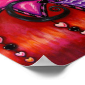 Gothic Valentijns's feiale parasolhartbloemen Poster (Hoek)