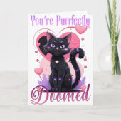 Gothic Valentine Cat Greeting Card Kaart (Voorkant)