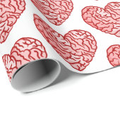 gothic valentine heart shaped brains creepy cadeaupapier (Rol Hoek)