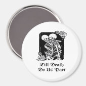 Gothic Valentines Day Tot de Dood Ons Scheidt Skel Magneet (Voorkant / Achterkant)