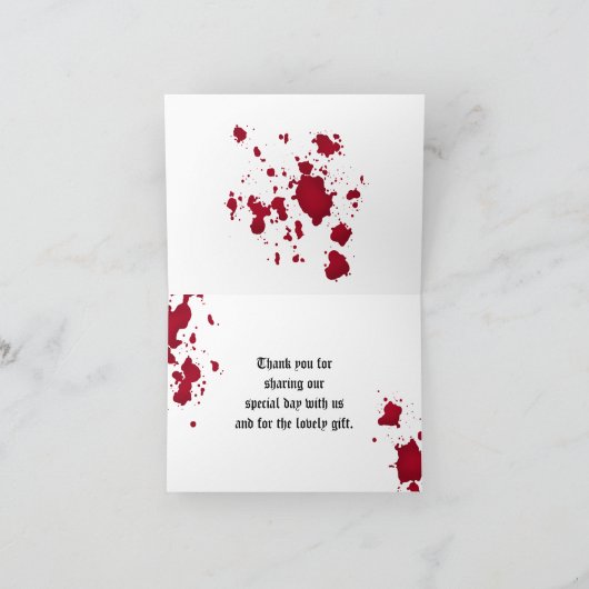 Gothic vampier Halloween bruiloft bedankt (Binnen)