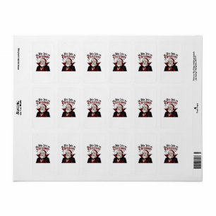Gothic Vampier Kerstman Kerstontwerp Etiket