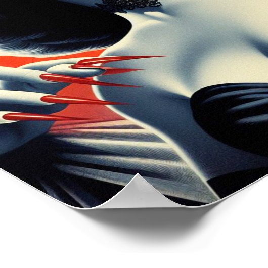 Gothic Vampier Vrouw Poster (Hoek)