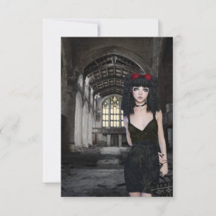 gothic vampier zwarte jurk kerk