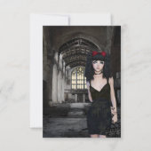 gothic vampier zwarte jurk kerk (Voorkant)