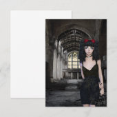 gothic vampier zwarte jurk kerk (Voorkant / Achterkant)