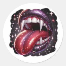 Gothic Vampierlippen Donkere Fantasy Sticker