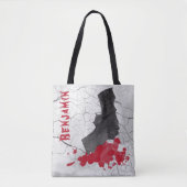 Gothic Vampire Bat Halloween Tote Bag (Voorkant)