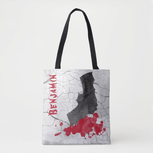 Gothic Vampire Bat Halloween Tote Bag (Voorkant)
