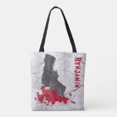 Gothic Vampire Bat Halloween Tote Bag (Achterkant)