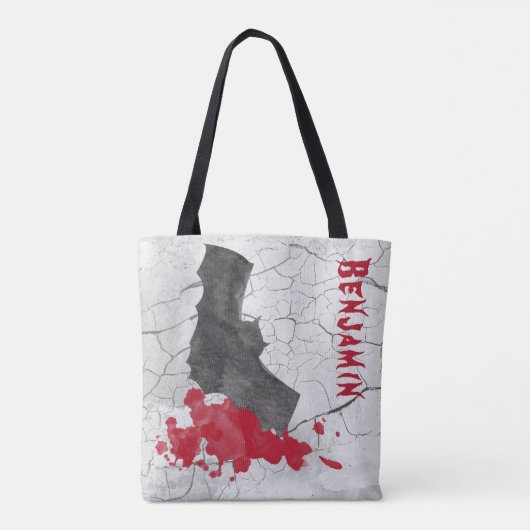 Gothic Vampire Bat Halloween Tote Bag (Achterkant)